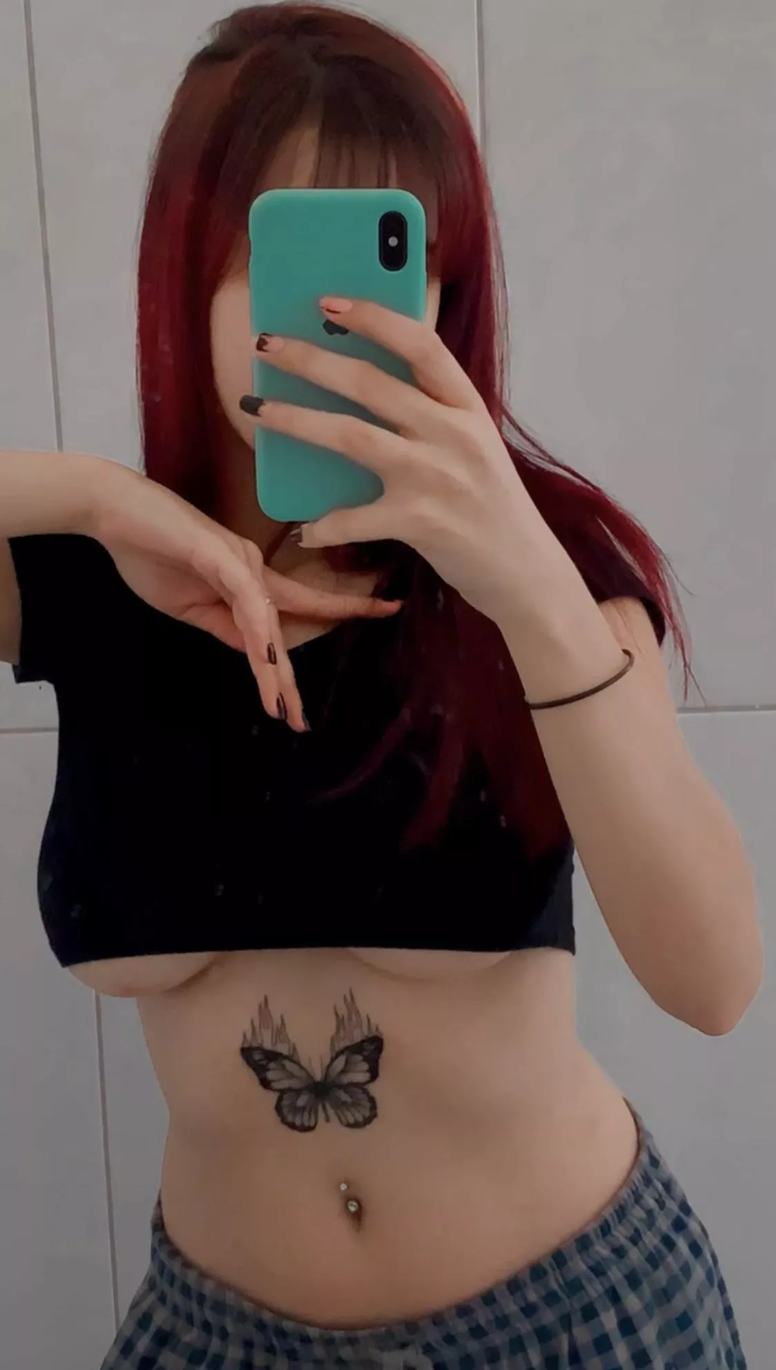 A redhead in the mirror…