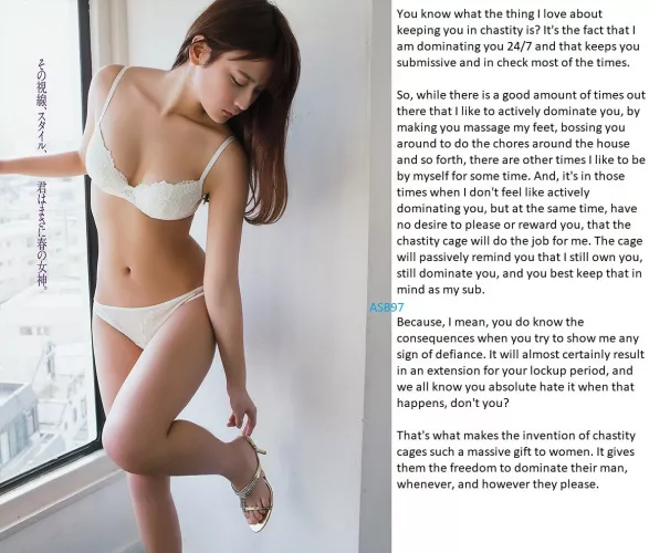 A reflection on the positives of chastity. 24/7 domination