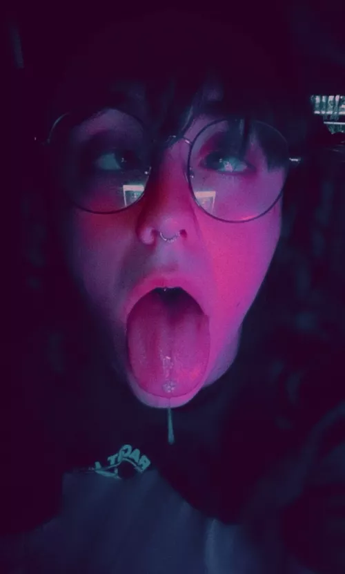 a tongue piercing has to add something, right?