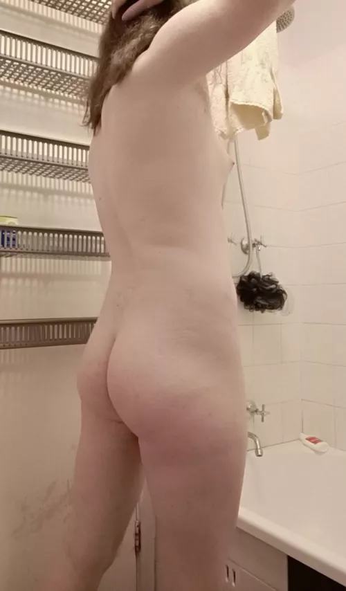 About to have a shower
