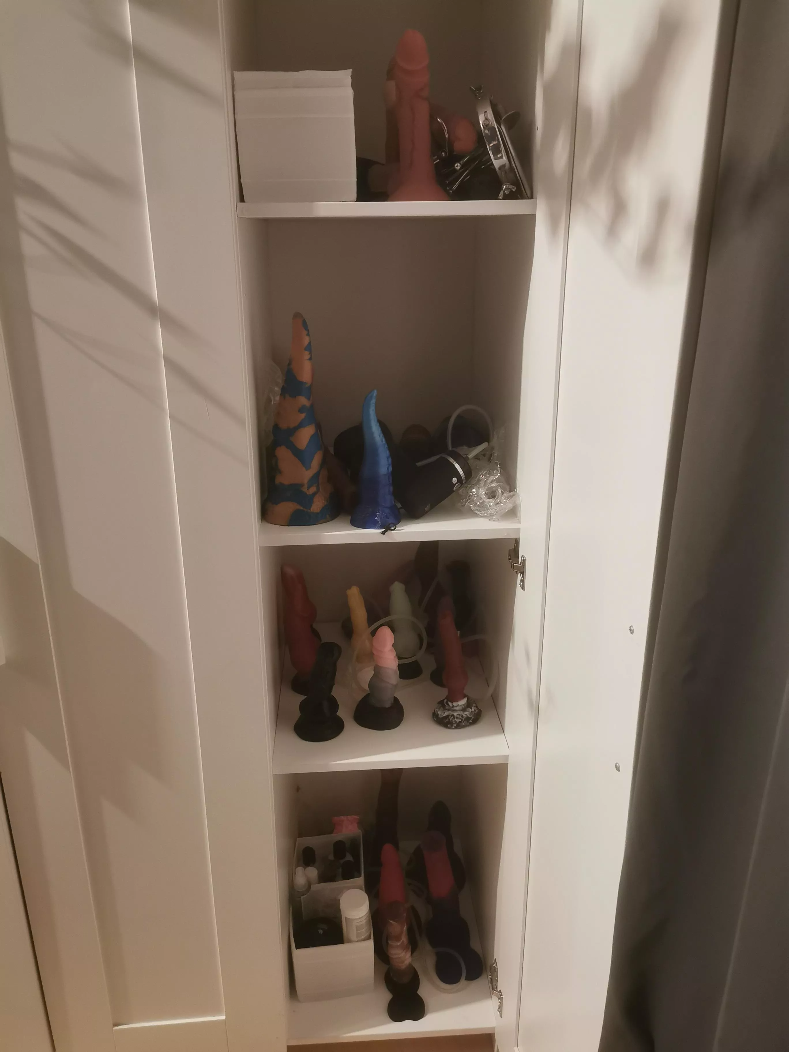 After two years I finally got a big enough Closet to have my own sextoy part 😍