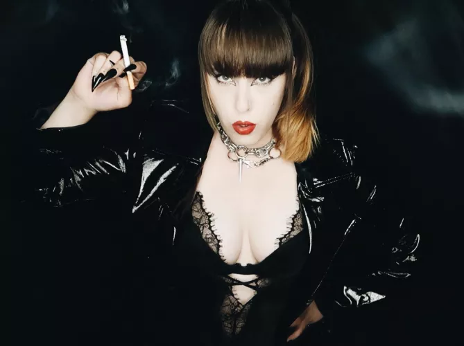 All it takes is one look to make you drop to your knees and become my ashtray.