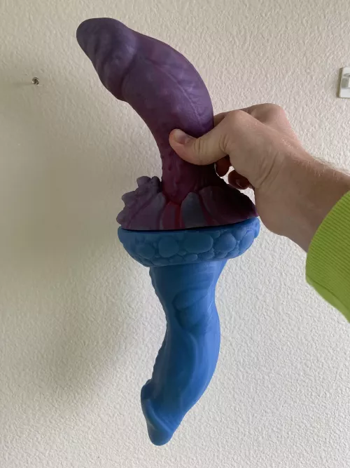 Anyone ever thought of this? One suction cup one smooth, seems to hold pretty well.