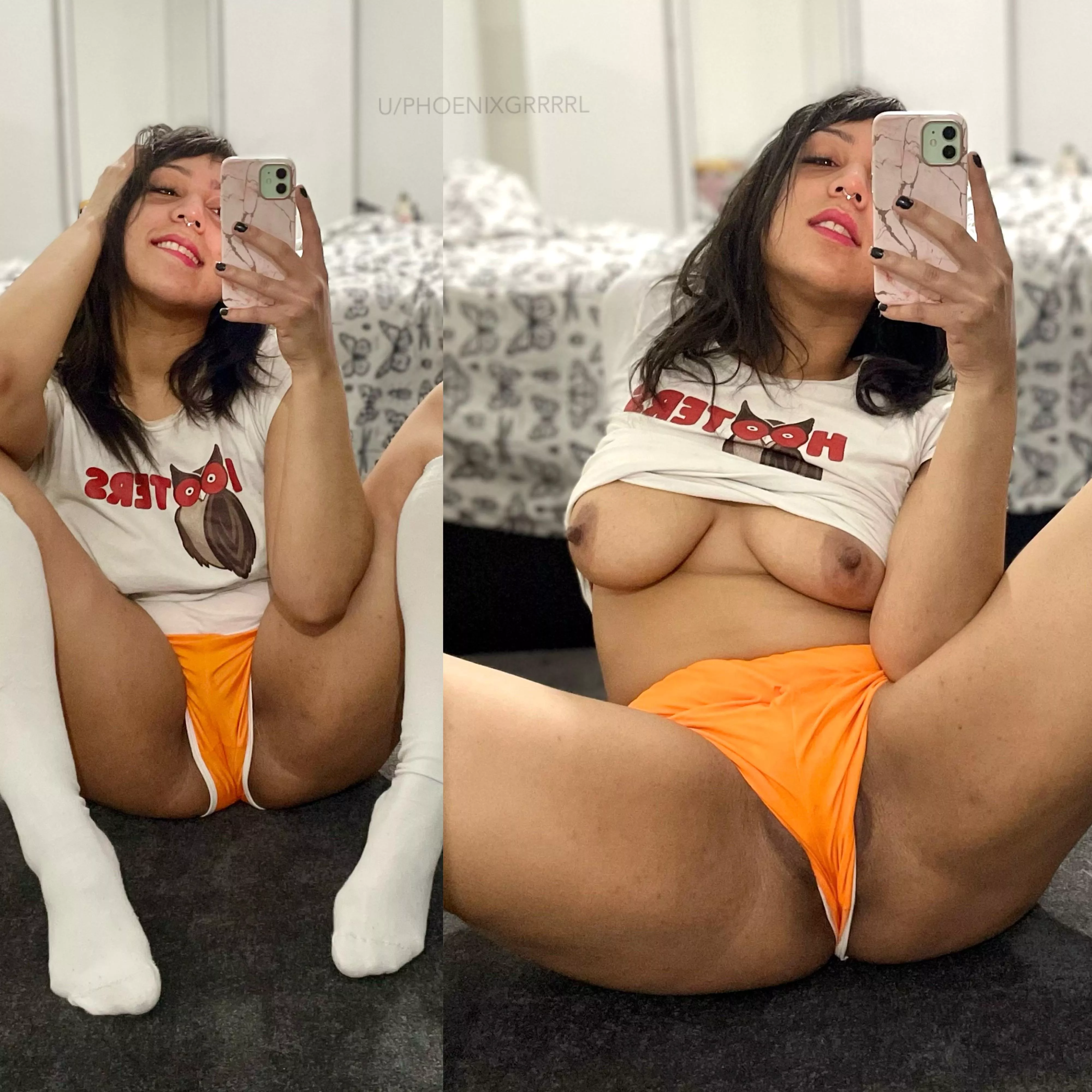 As a Hooters girl