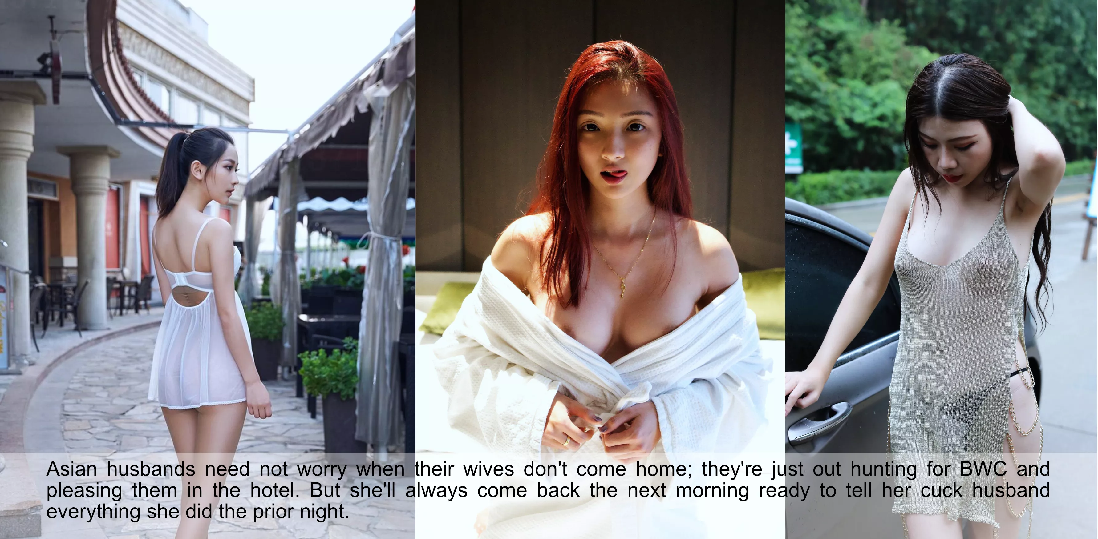 Asian wives hunt for BWC and tell their husbands all about it the next day Asian wives hunt for BWC and tell their husbands all about it the next day