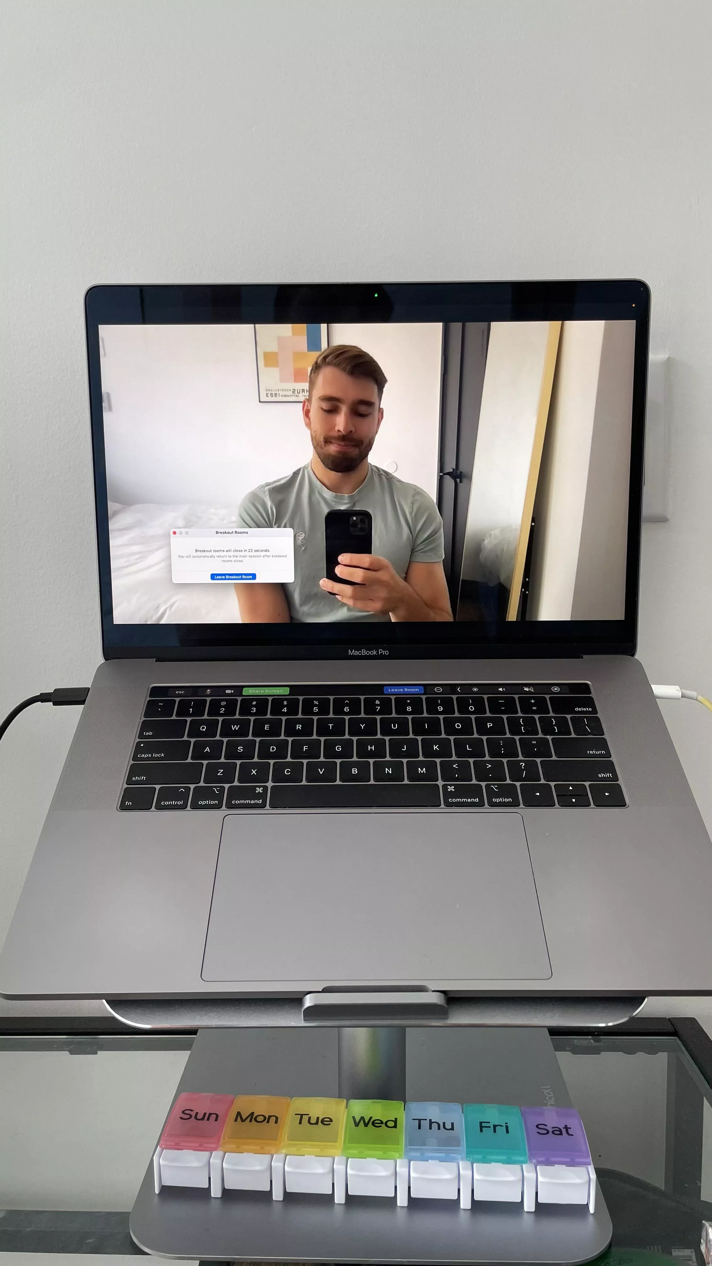 ASL zoom class selfie taken in between breakout sessions ✨ ft. my very gay pill box 🌈