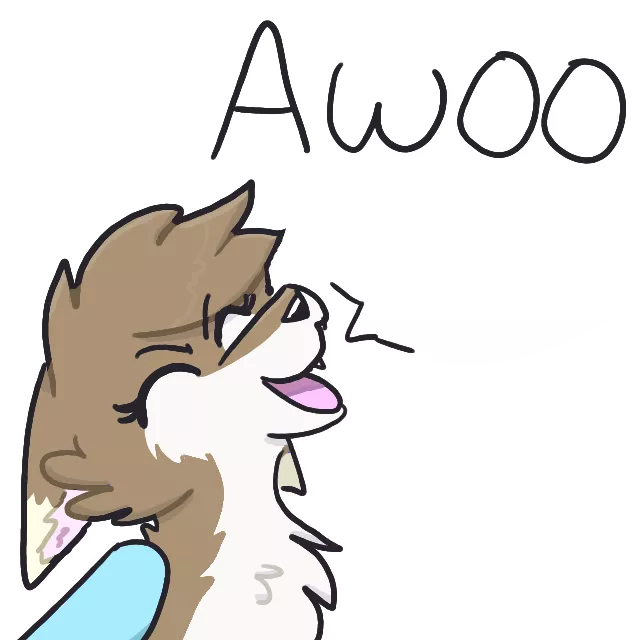 Awoo!! - an emote I did today