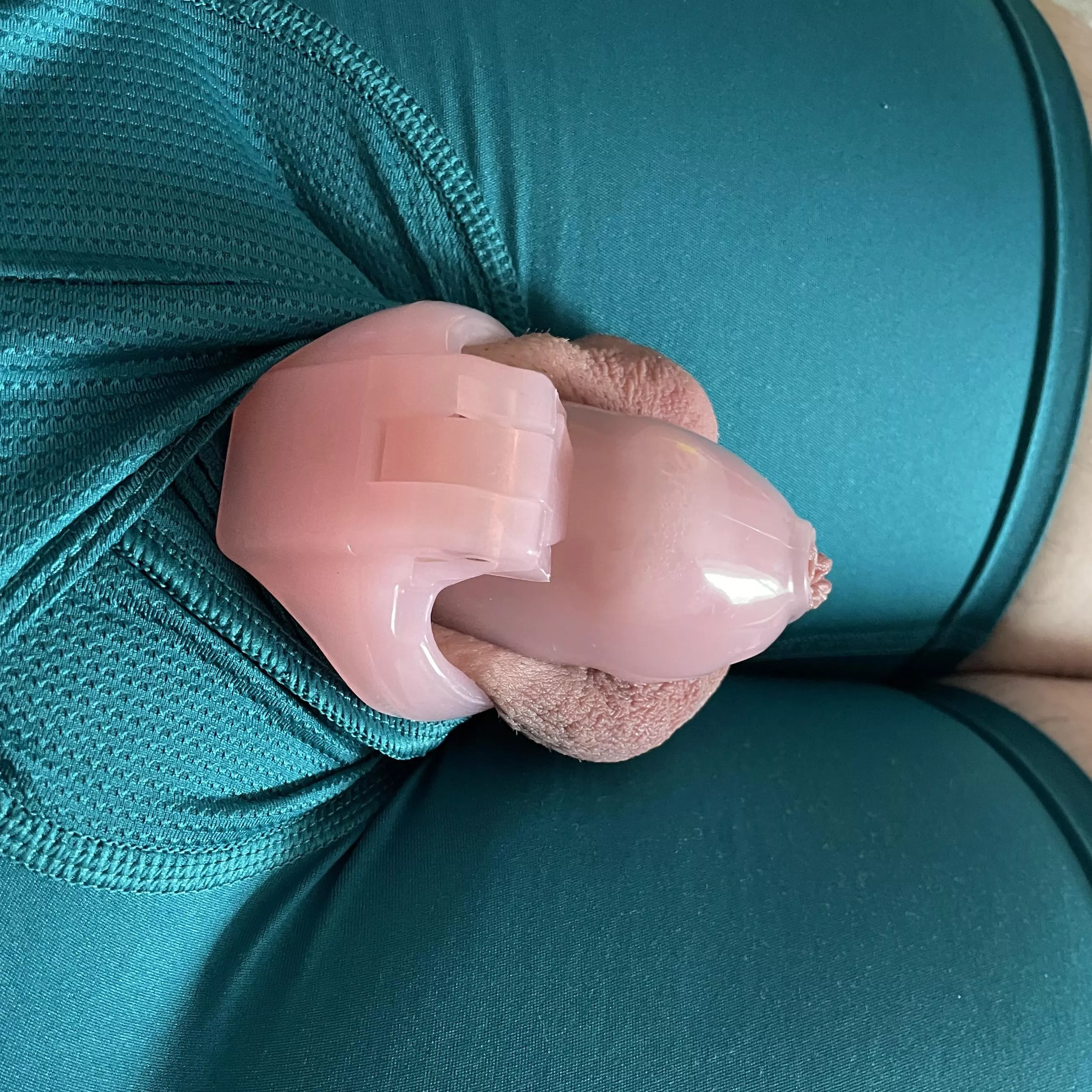 Back in chastity. This time in the HT-V4 Nano. I’ve progressed over the years from standard>small>nano and it’s a great fit for me and my tiny clit and balls.