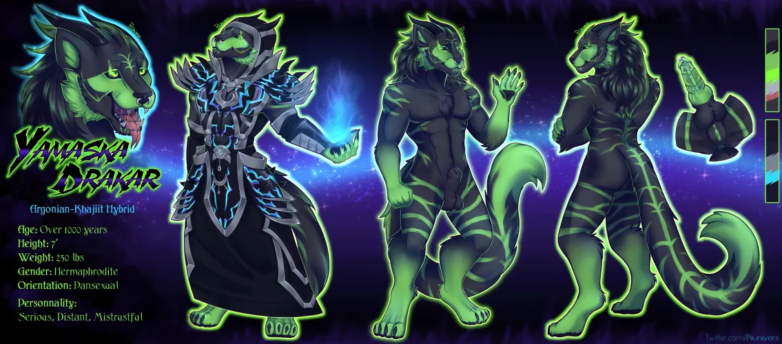 Bad Ass Felid Hybrid Male Hermaphrodite (artist: me, Twitter @Piiunivers)