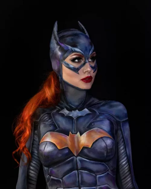 Batgirl cospaint, 12h paint with homemade ears