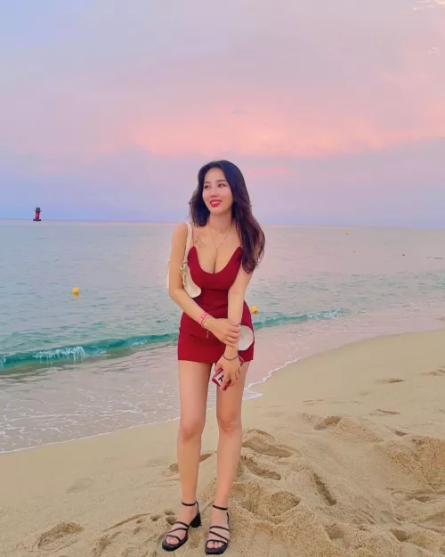 Beach asian