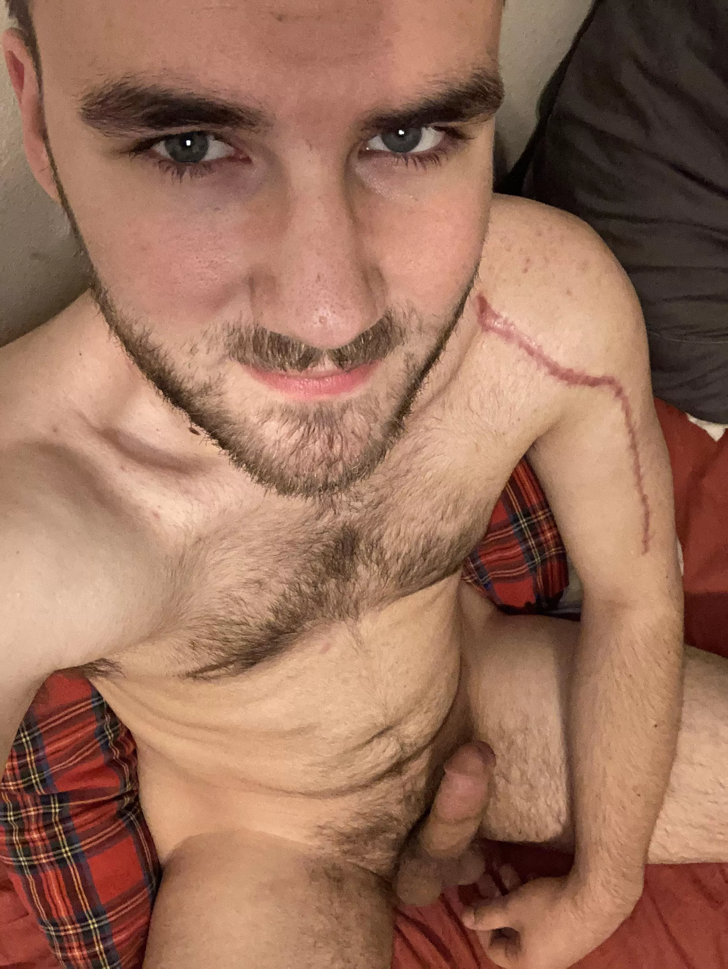 Beard, check. Boner, check. Scar, check.