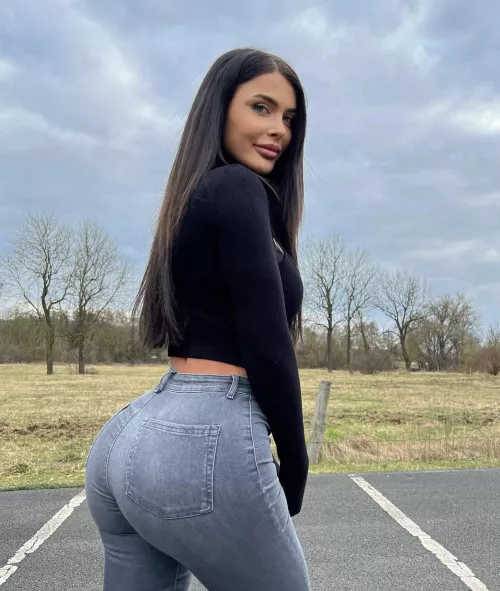 Beautiful girl in jeans