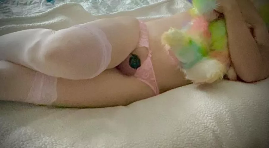 Bedtime ready with my favorite teddy 🧸