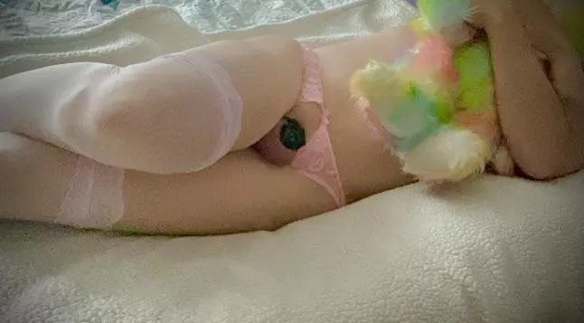 Bedtime ready with my favorite teddy 🧸