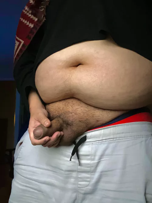 Belly and cock is feeling very soft today.