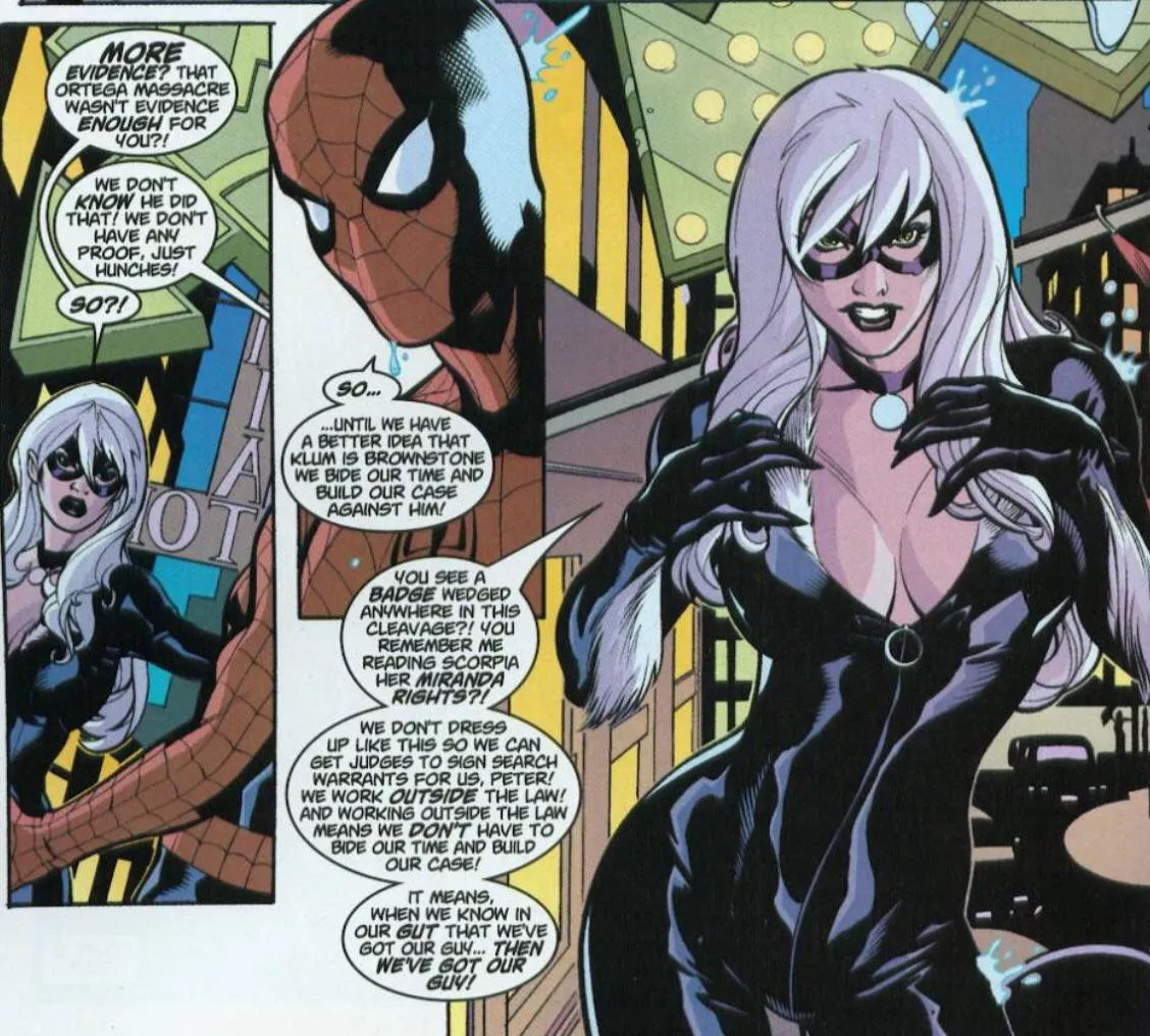 Black Cat doesn’t have a police badge [Spider-Man/Black Cat: The Evil that Men Do #3]