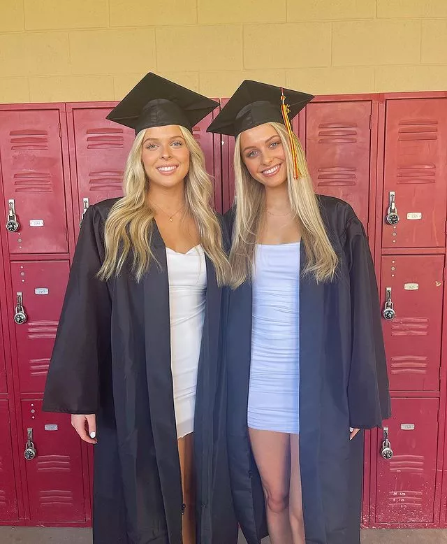 Blonde graduates