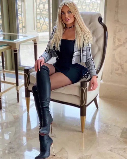 Blonde Queen in Her Throne