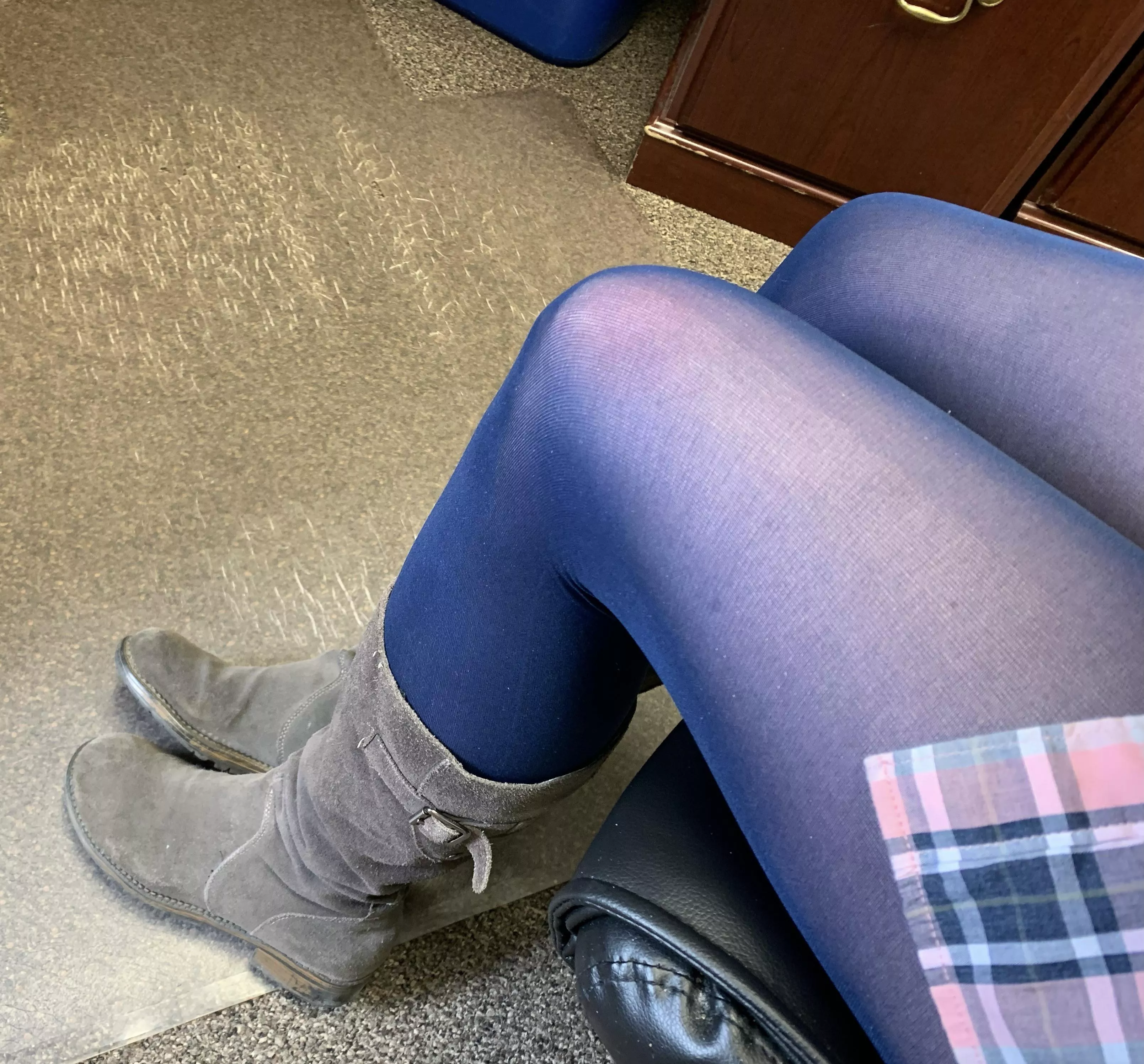 Blue tights make me 30% more productive at work, and my male coworkers 30% less productive. I can’t figure out why!