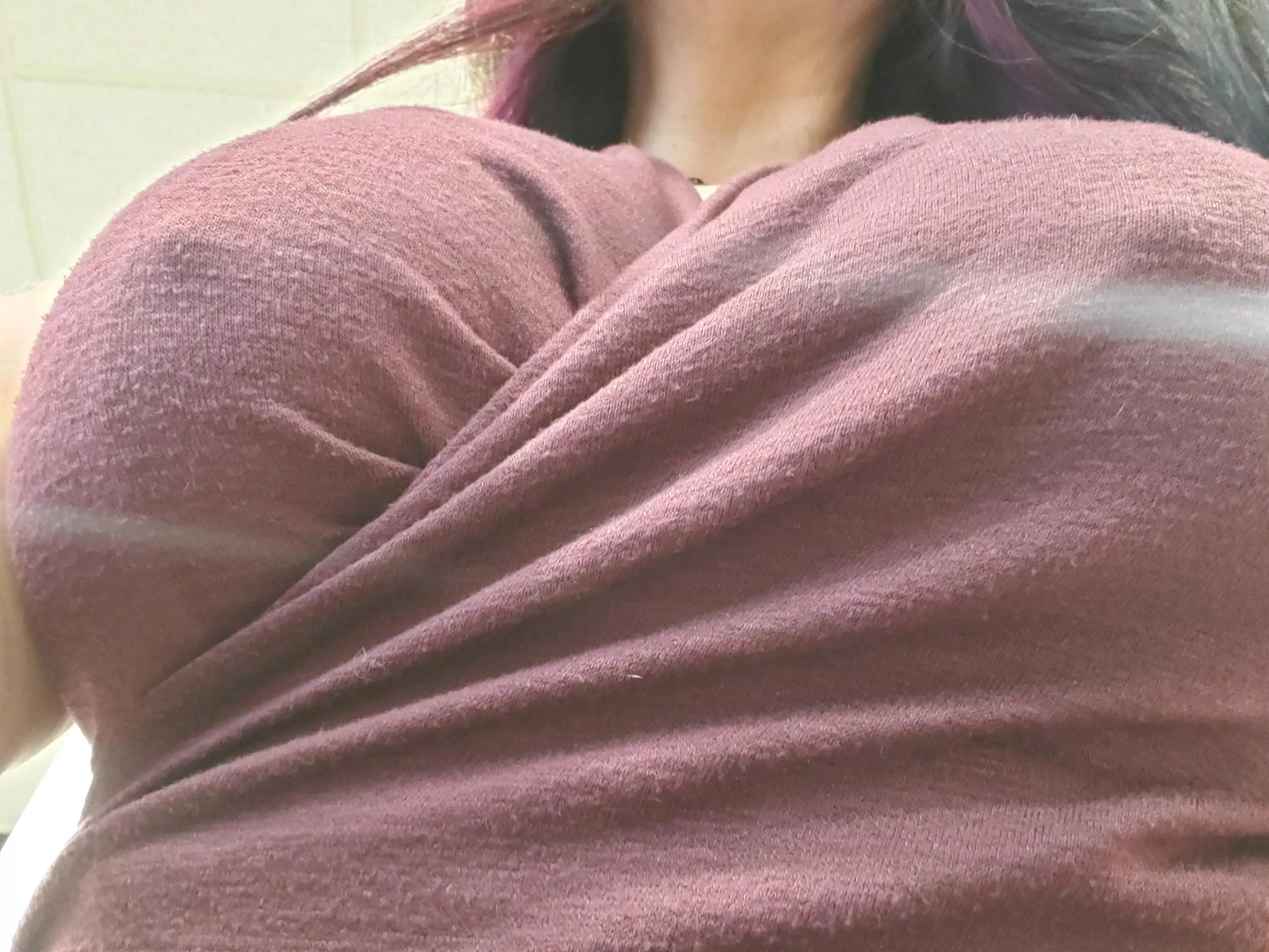 Braless at the office today 😉.