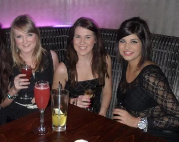 British babes having drinks