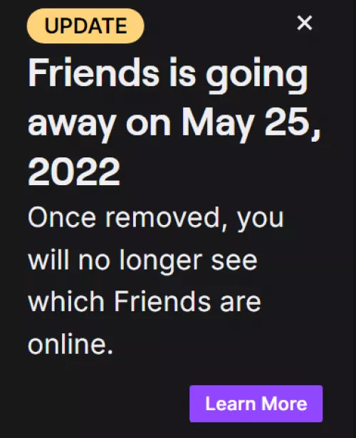 But why though? I use the list to find other streamers to watch that friends are watching.