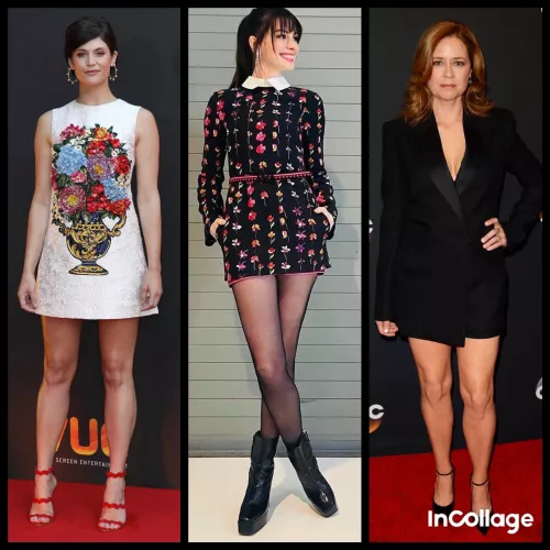 Can you help me out and milk me as Gemma Arterton, Anne Hathaway, Jenna Fischer while I am showing off?