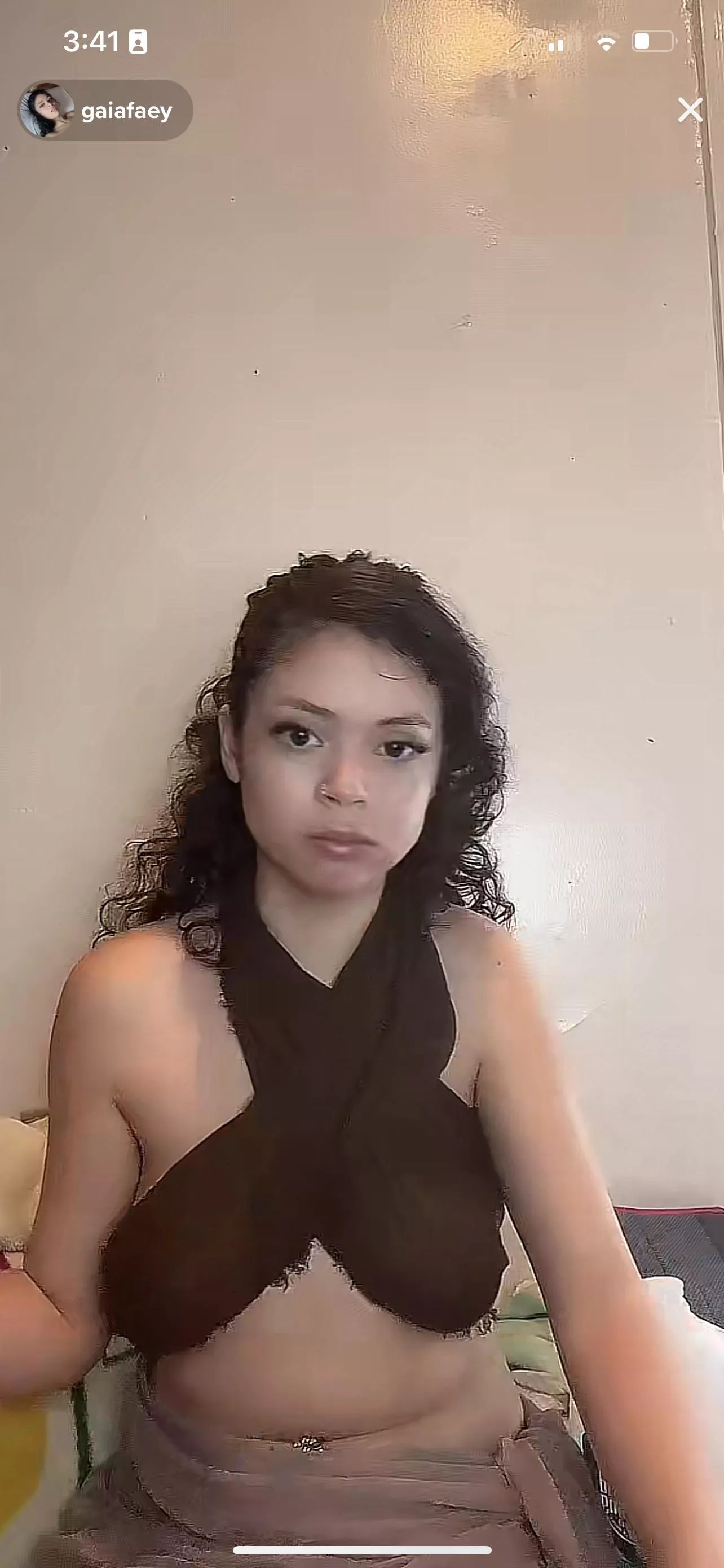 Can’t tell if it’s see through or not but she’s live right now