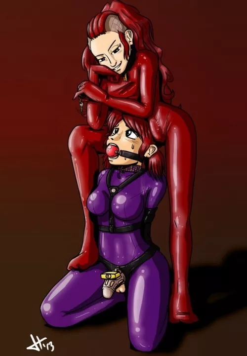 Chastity was never really your thing, but neither was latex, however, now you find yourself at the mercy of a sadistic but sexy woman who only wants to torture you and keep you on the edge of horny insanity.