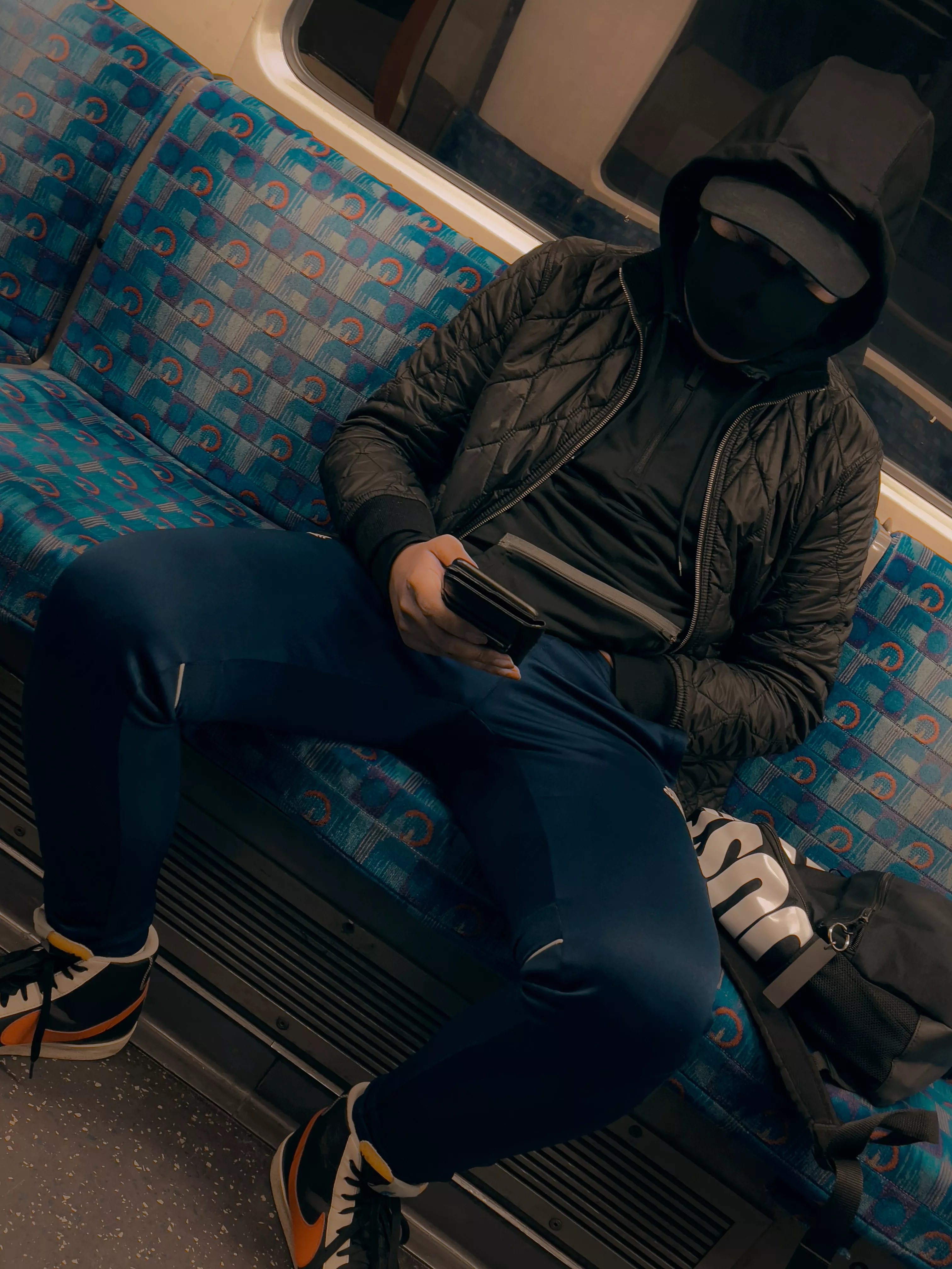 Chav lad with his hands in his pants