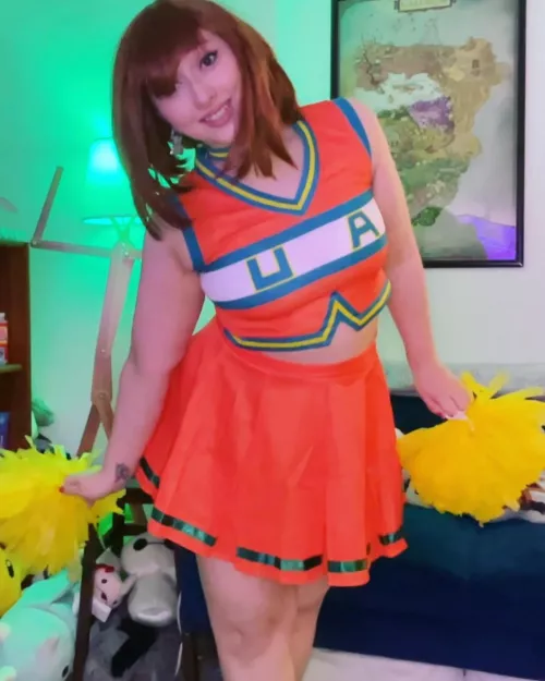 Cheerleader Ochako 🌸 by Cosplaying Cryptid 💕 sexy cosplayer and boudoir babe