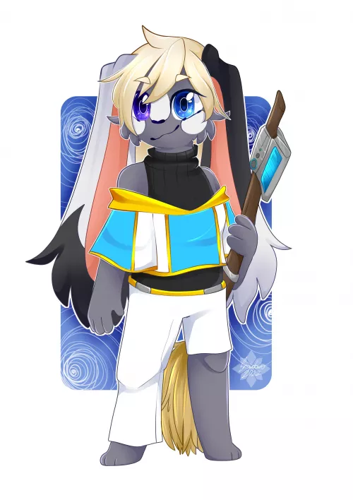 Chibi bunny :3 art by me (@snowdowo on twitter)