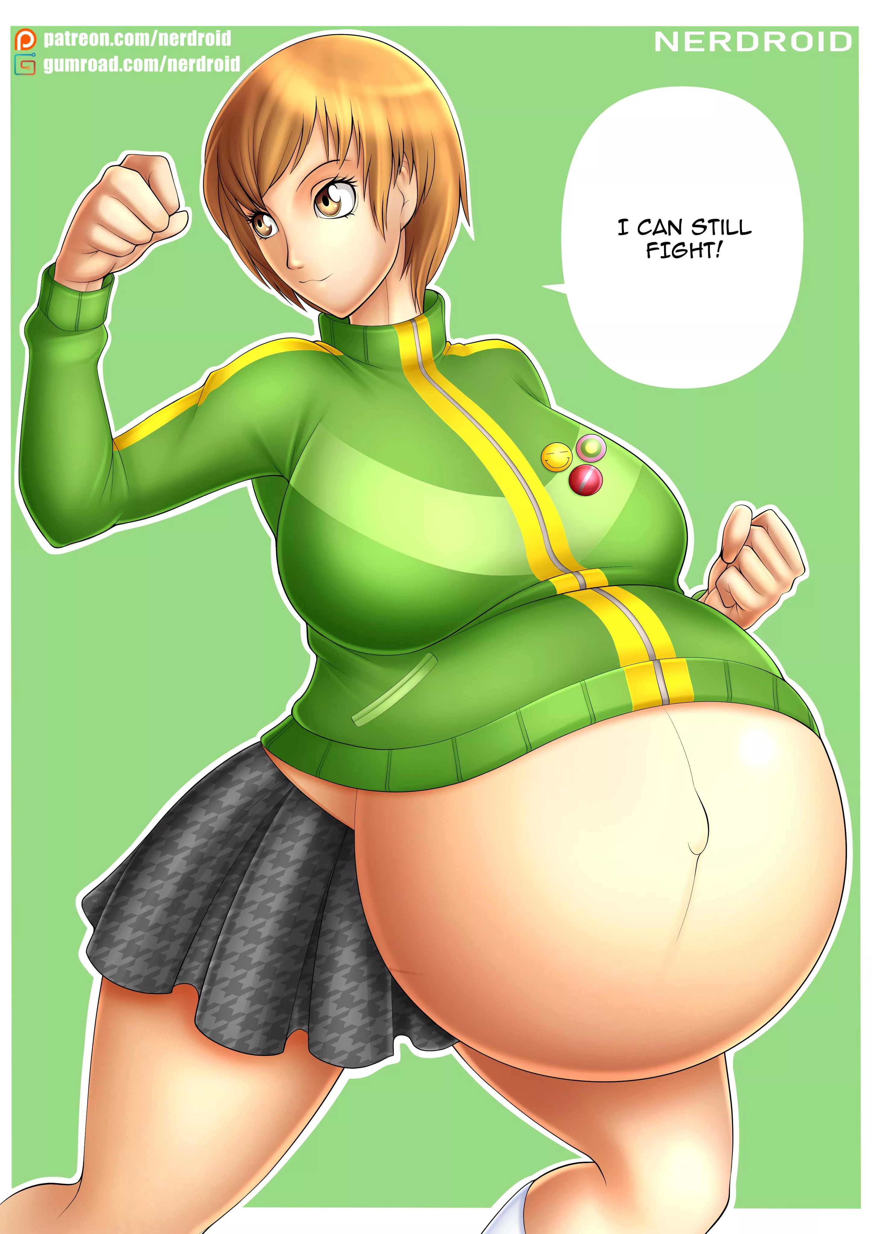 Chie Satonaka Pregnant Persona Art By Me Nerdroid Nudes By Ner Droid