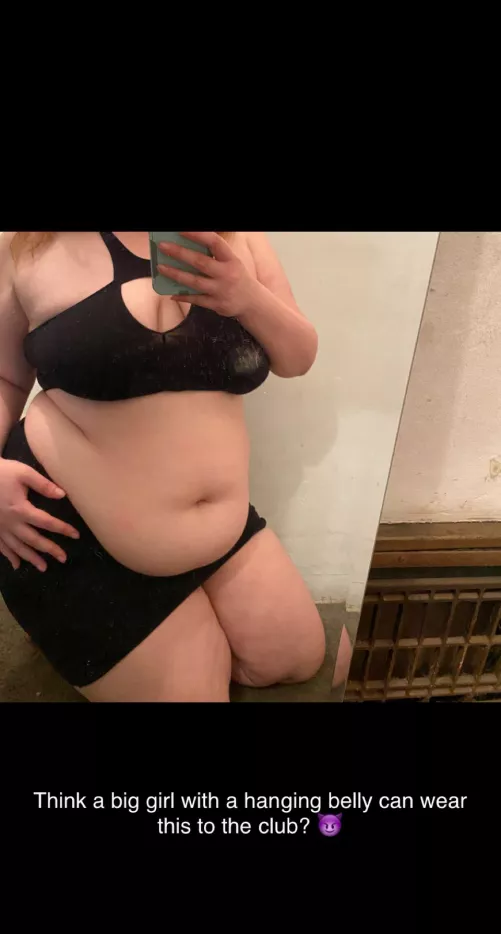 Club outfit for a big bellied girl 😈