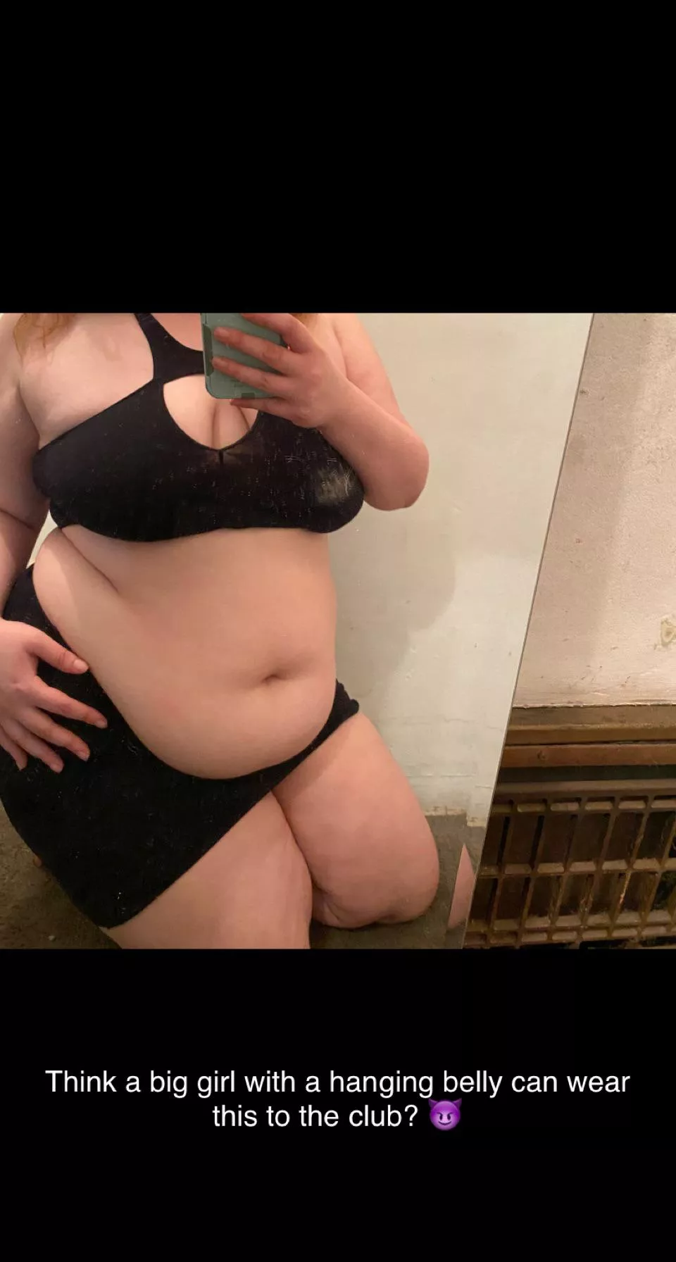 Club outfit for a big bellied girl 😈