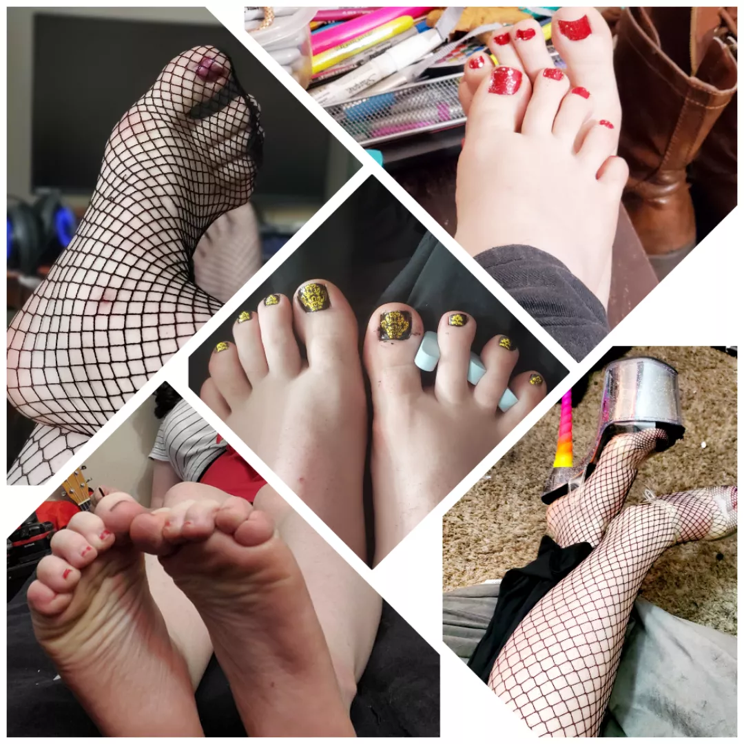 collage of my feet hope you enjoy 💋