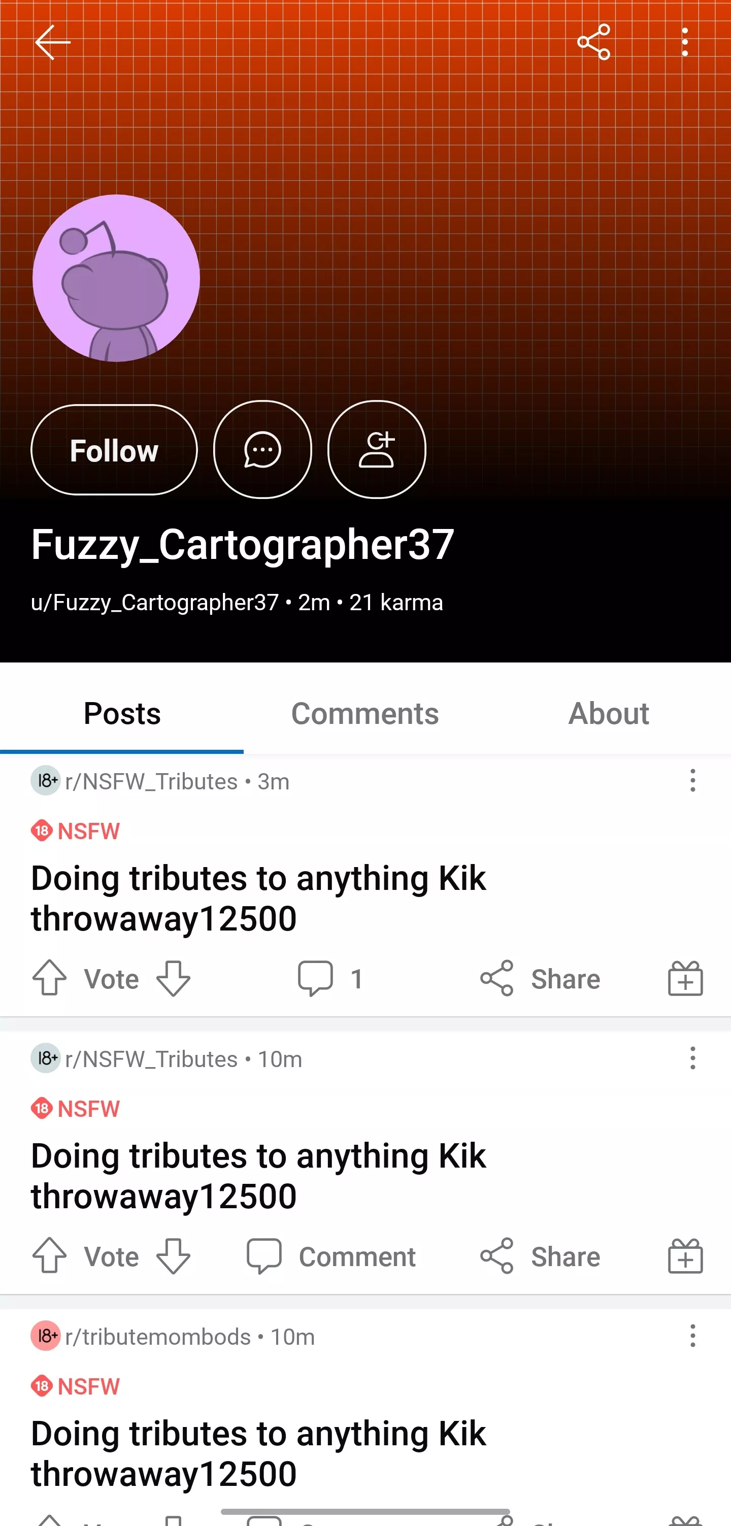 *Collector* don't send him anything he doesn't reply nor does the tribs