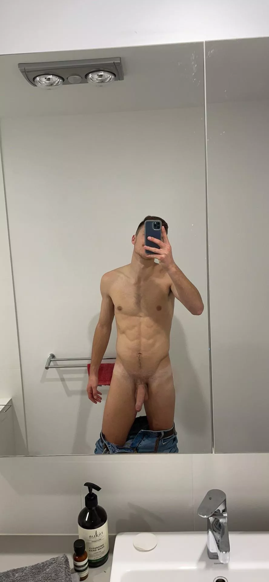 Commando under my jeans today to catch people looking at my softie bulge 👀