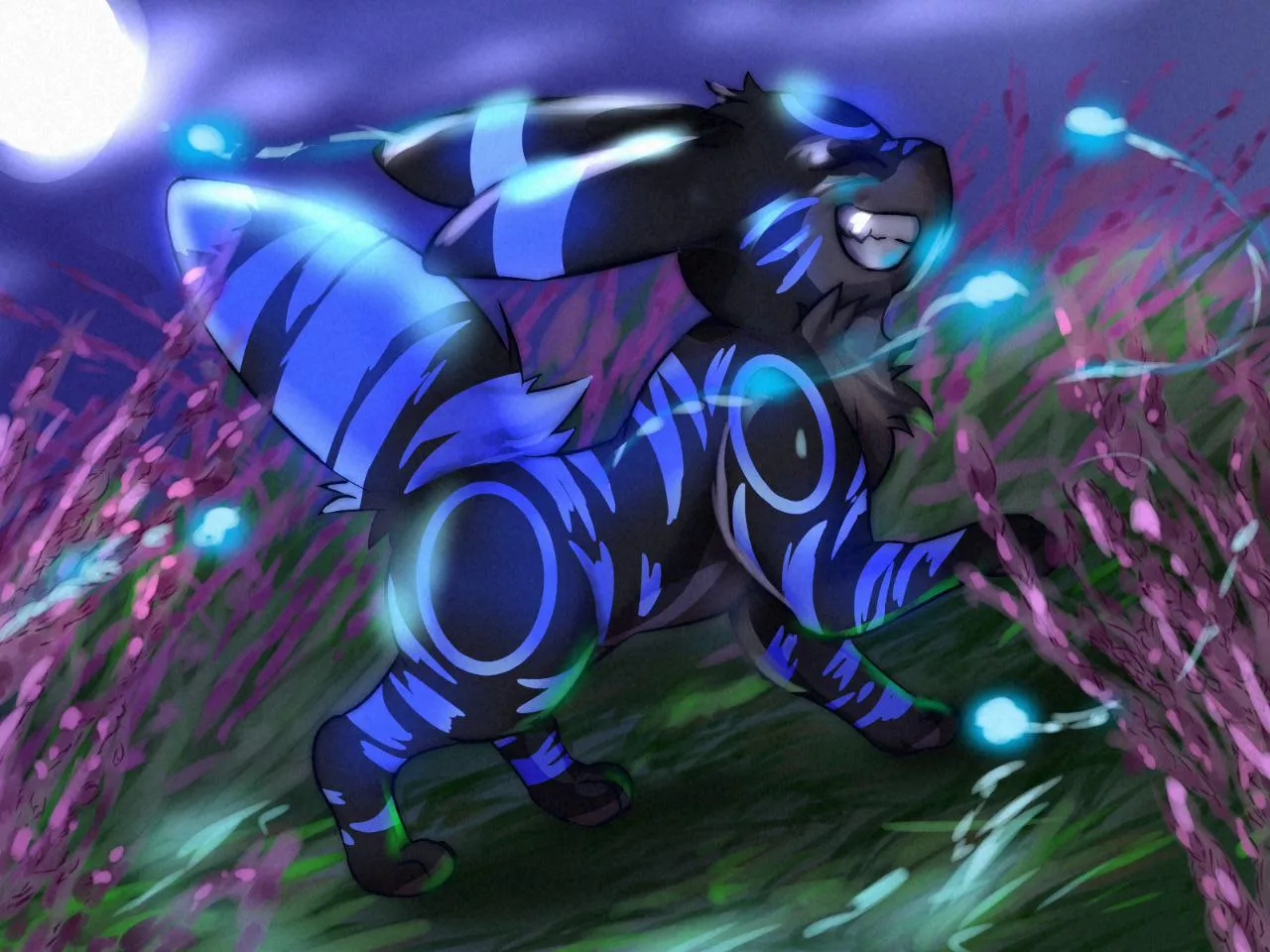 commission completed for this beautiful Umbreon 🌑🌙 [⚠️ I have open comissions see the coments n.n⚠️]