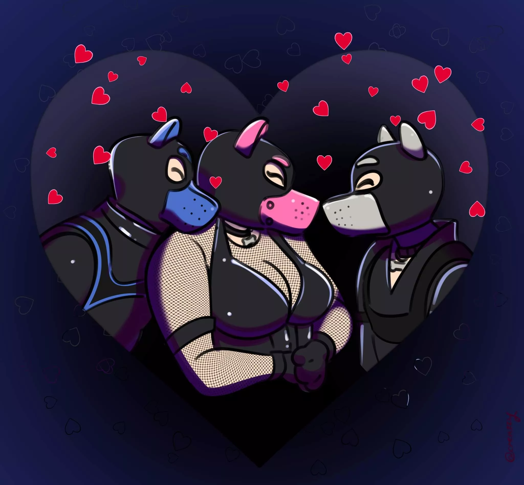 Commissioned someone to draw myself with my partners and wanted to share it with you guys. Hope you guys love it as much as I do. ❤️