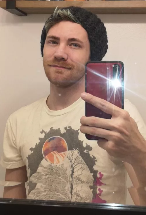 Crocheted a hat yesterday. I think it suits me, do you? π