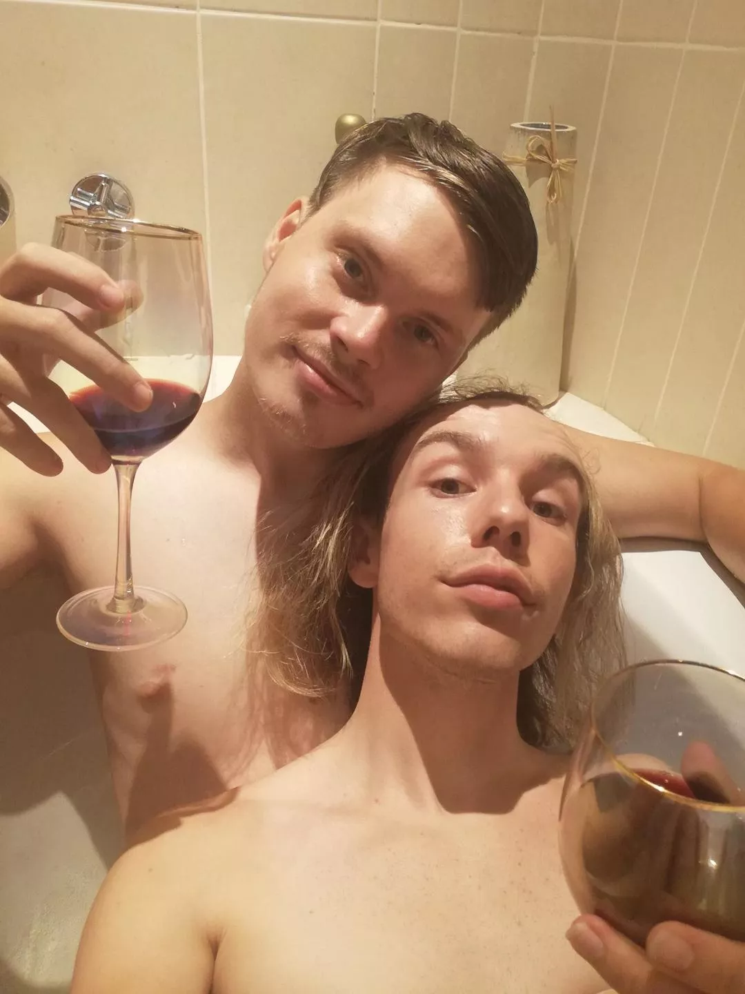 cute boyfriends in a bath with wine, as gay as it gets cute boyfriends in a bath with wine, as gay as it gets