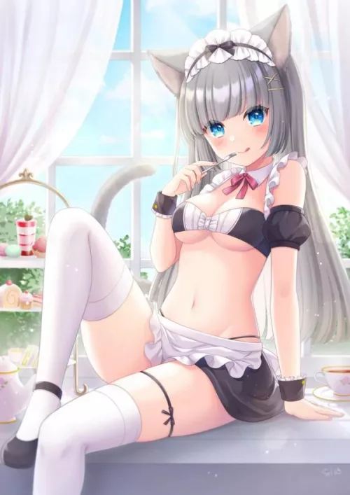 cute catgirl maid
