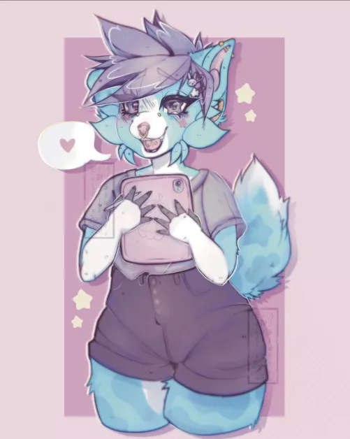 Cute lady!! This is my OC Gh0st!! This piece was made for my info cards that i give with orders. Im also working on posting a tutorial today on youtube!! very exciting! ⭐️