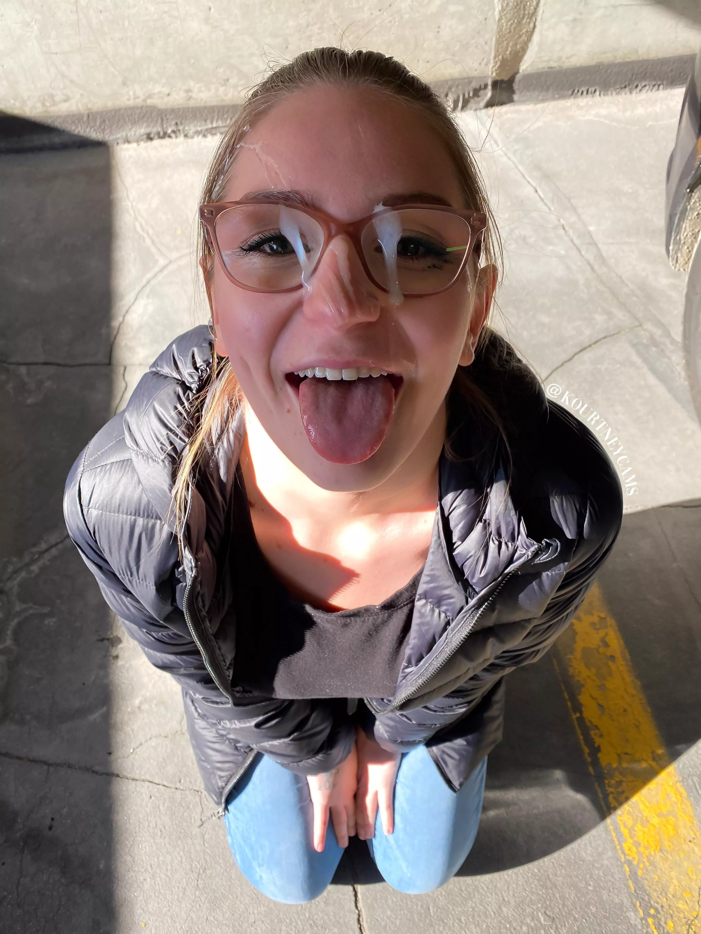 Do I look pretty with cum on my face? 🙈