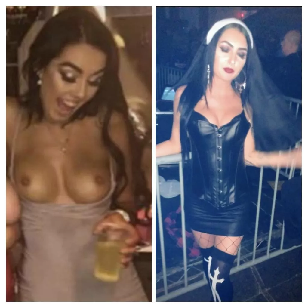 Do you prefer me as a sloppy slut or as a nun