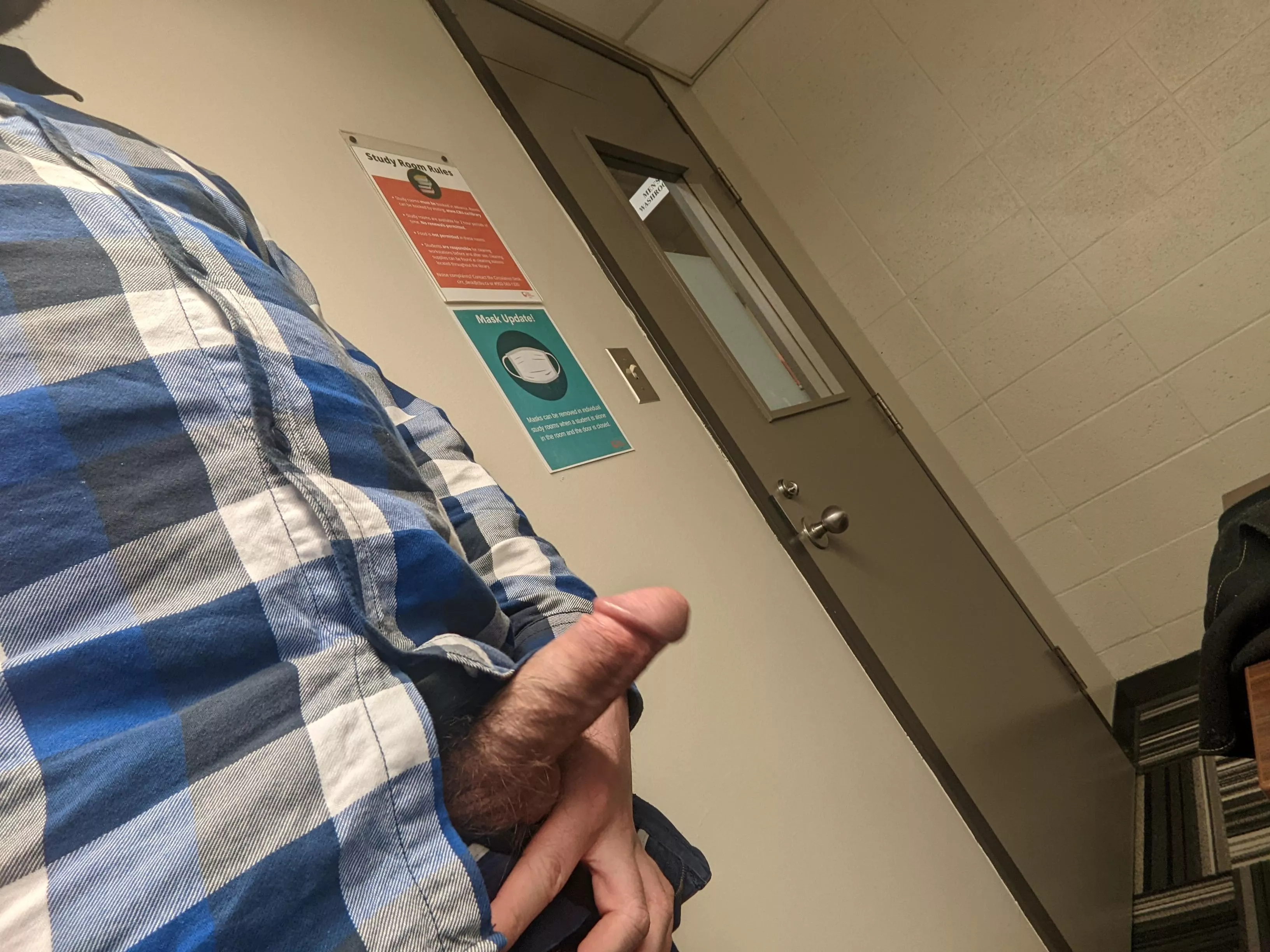 Does it count as public if I'm dick out in a study room?