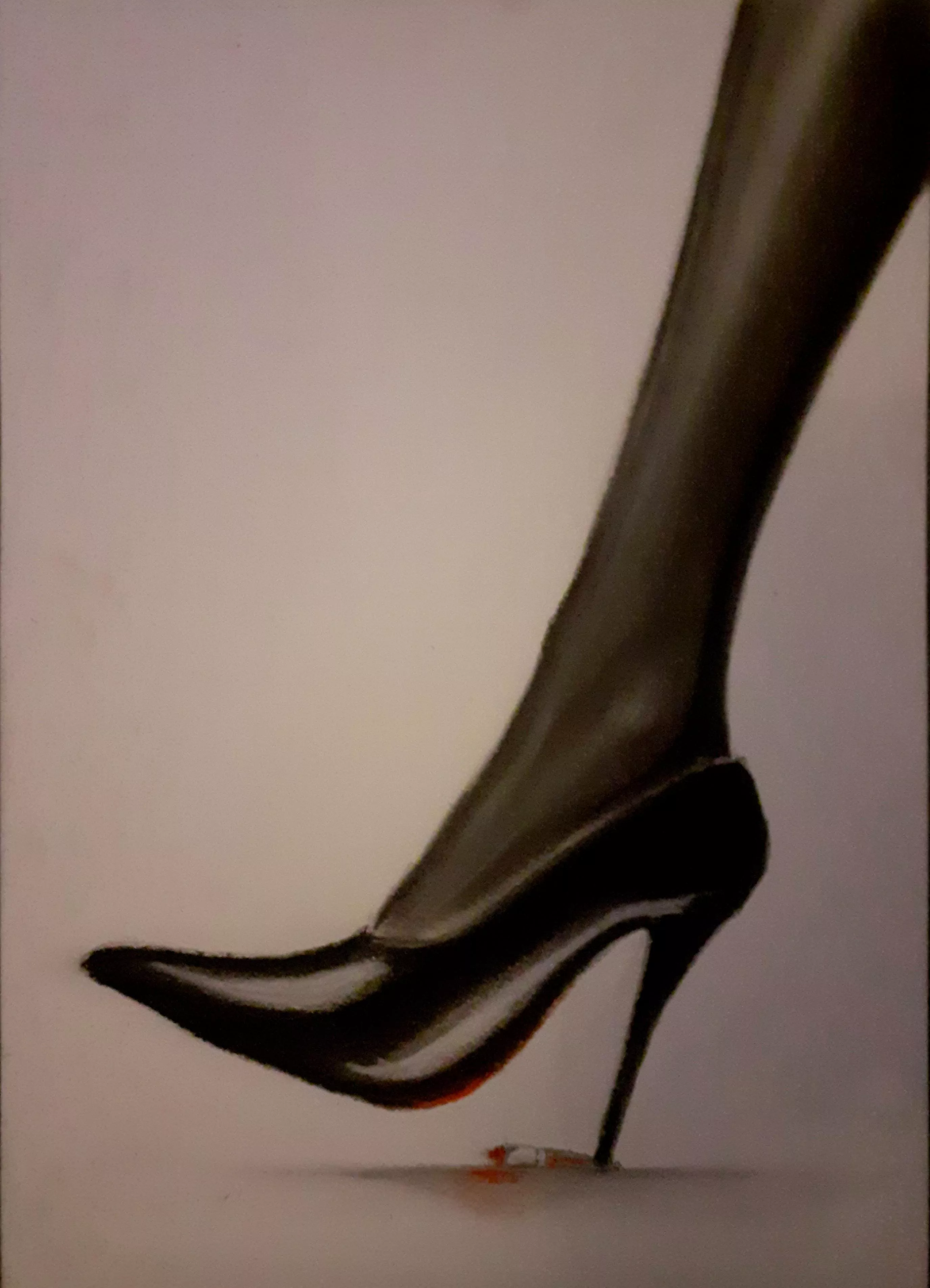 Does this piece of art appeal to a lover of feet?