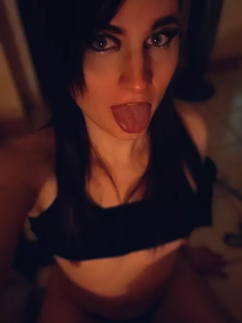 Don’t you want to see my pretty eyes looking up at you from beneath your throbbing cock daddy?